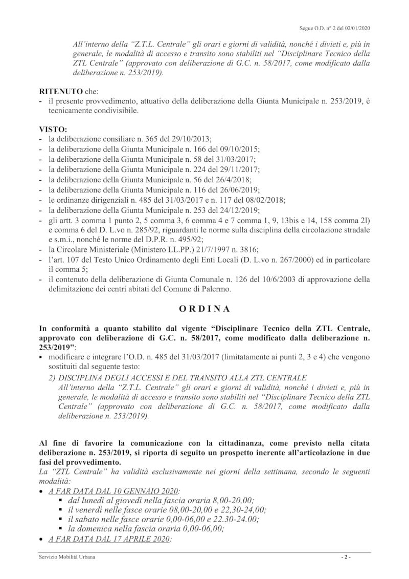 Ordinanza ZTL notturna 2